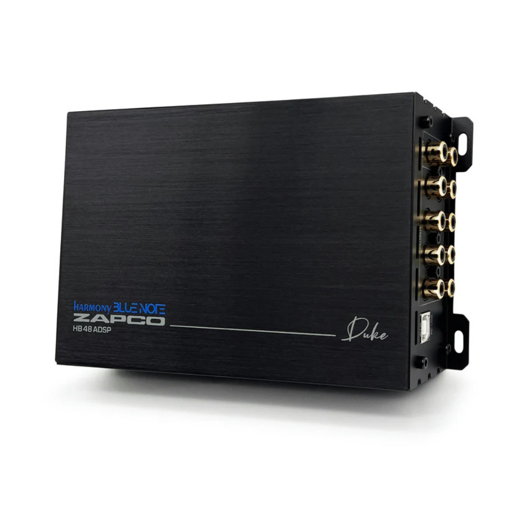 Zapco Duke HB 48 ADSP Integrated 8-Channel Digital Signal Processor and 4-Channel Class-AB Car Amplifier.