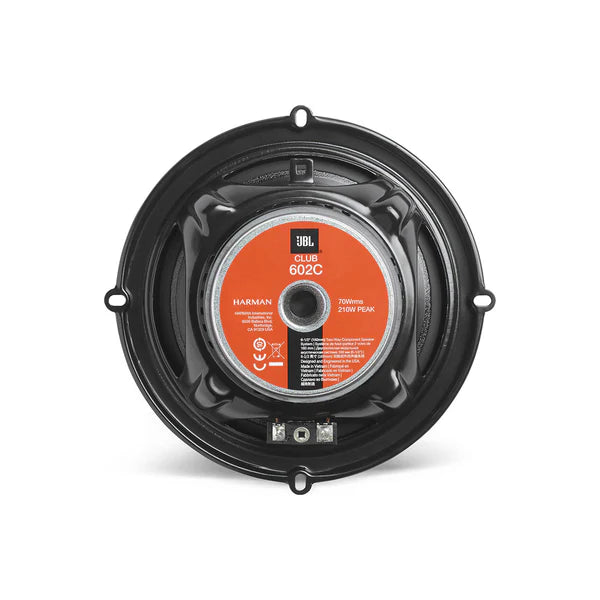 JBL Club 602C Club Series 6.5-Inch Component Speaker System | 210W Peak | 70W RMS | Plus One™ Woofer | Silk Dome Tweeter