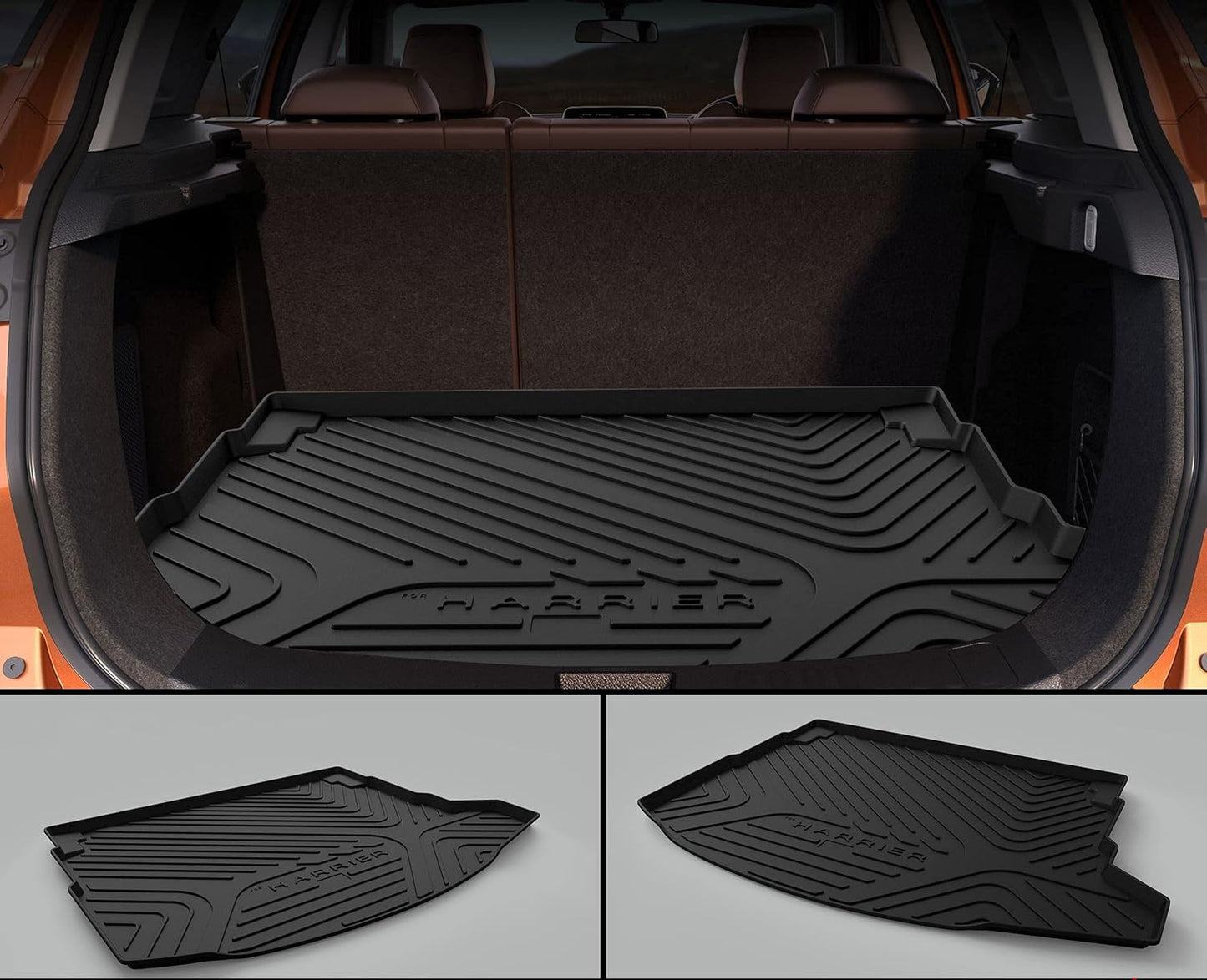GFX Car Trunk Boot Mat for Harrier (2019 Onwards) | Premium Dicky Mat – Black