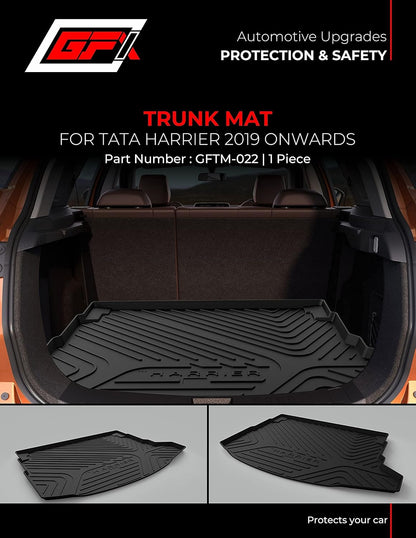 GFX Car Trunk Boot Mat for Harrier (2019 Onwards) | Premium Dicky Mat – Black