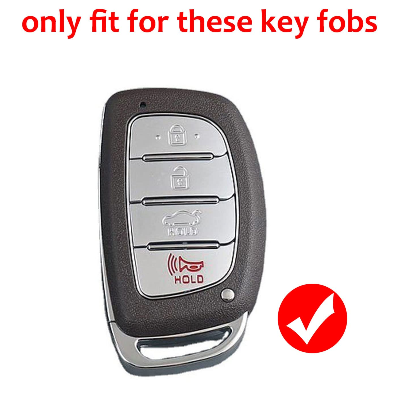 Premium Alloy Car Key Cover with 360° Protection, Inner Silicone Guard, Compatible with Hyundai 4-Button Smart Keys (Creta, i20, Venue, Elantra, Tucson)