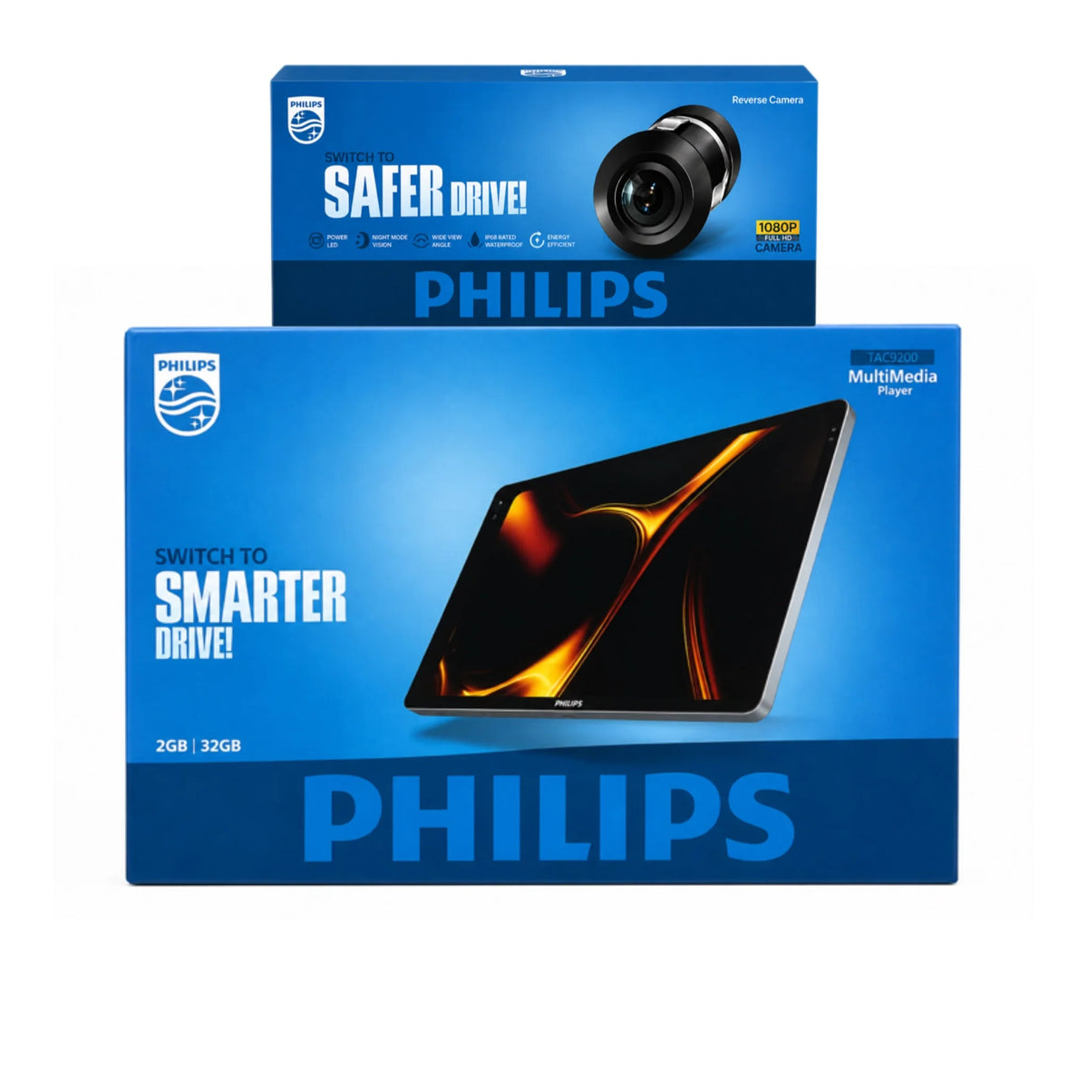 PHILIPS TAC9200 9 Inch Android Car Stereo | 2GB 32GB | Wireless Apple CarPlay & Android Auto | Bluetooth 5.0 | 1080P Camera + Free Camera