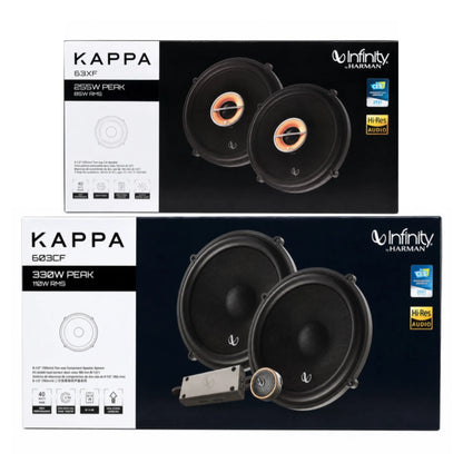 Infinity Kappa Car Speaker Combo | KAPPA-63XF 6.5-Inch Coaxial + KAPPA603CF Component Speakers | Hi-Res Audio