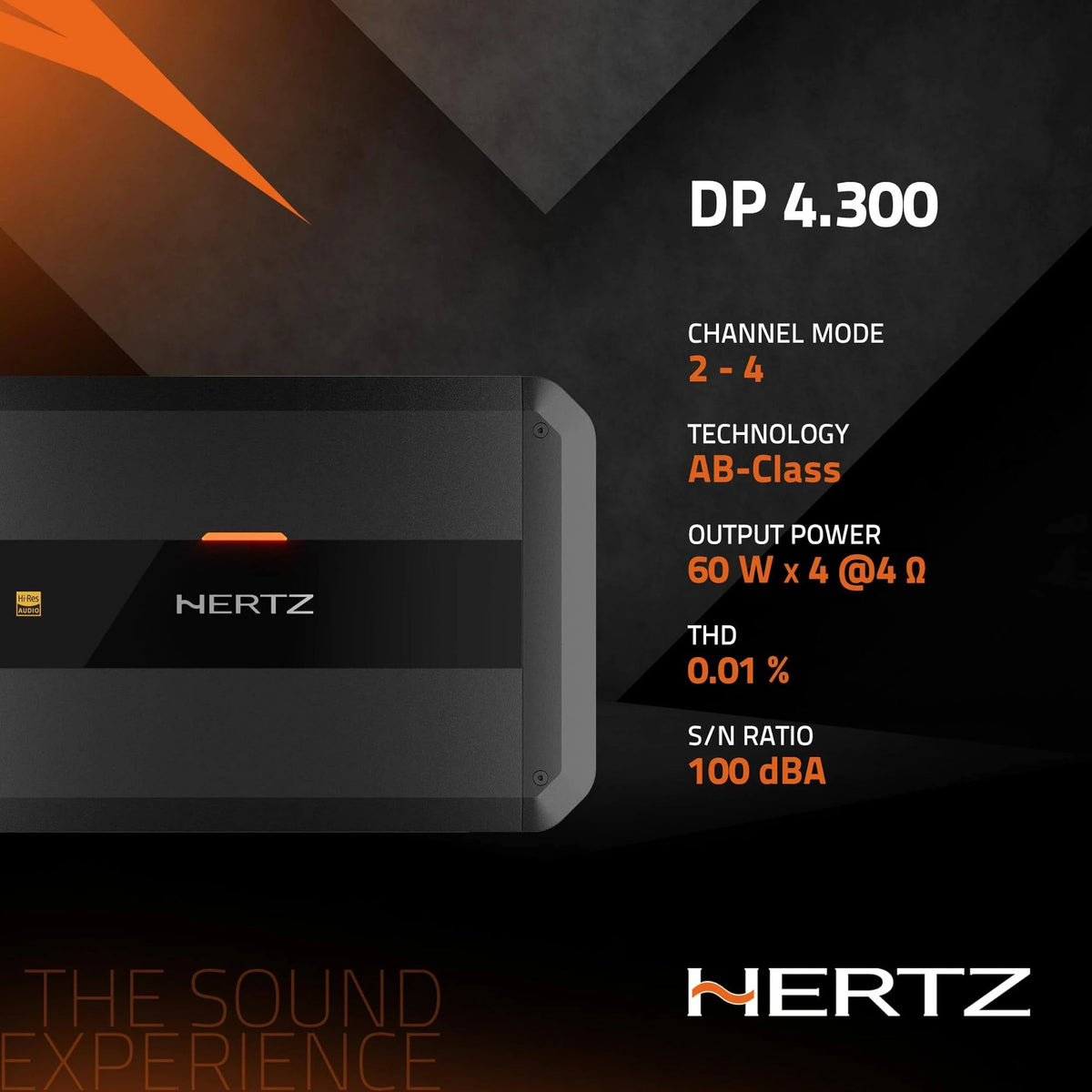 Hertz Dieci Series DP 4.300 4-Channel Class-AB Car Amplifier