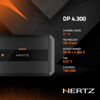 Hertz Dieci Series DP 4.300 4-Channel Class-AB Car Amplifier