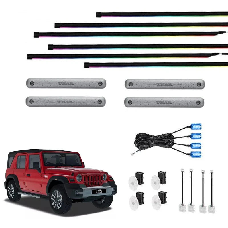 Cardi K4 Ambient Light Kit for Mahindra Thar Roxx (2024 Onwards) | 26-Piece Premium Interior Ambient Lighting System