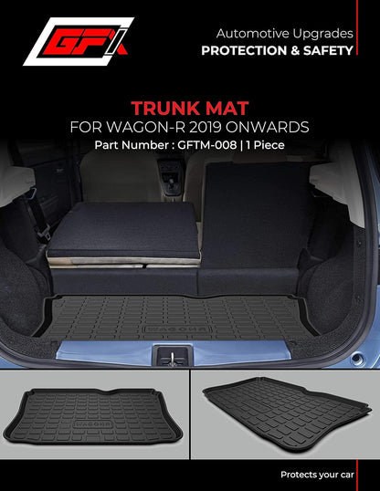 GFX Car Trunk Boot Mat for Wagon R (2019 Onwards) | Premium Dicky Mat – Black
